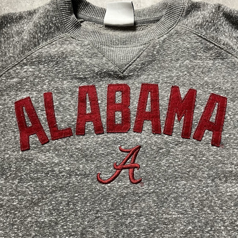 Alabama Crimson Tide Sweatshirt Mens Small Gray Red Sweater Champion NCAA - Picture 2 of 9